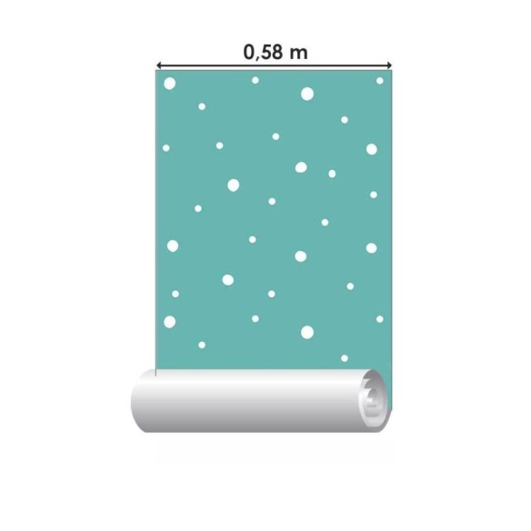 Papel de Parede Adesivo Infantil Bolinhas N018072