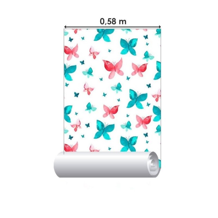 Papel de Parede Adesivo infantil borboleta N014201