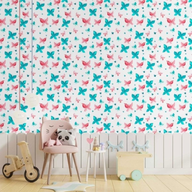 Papel de Parede Adesivo infantil borboleta N014201