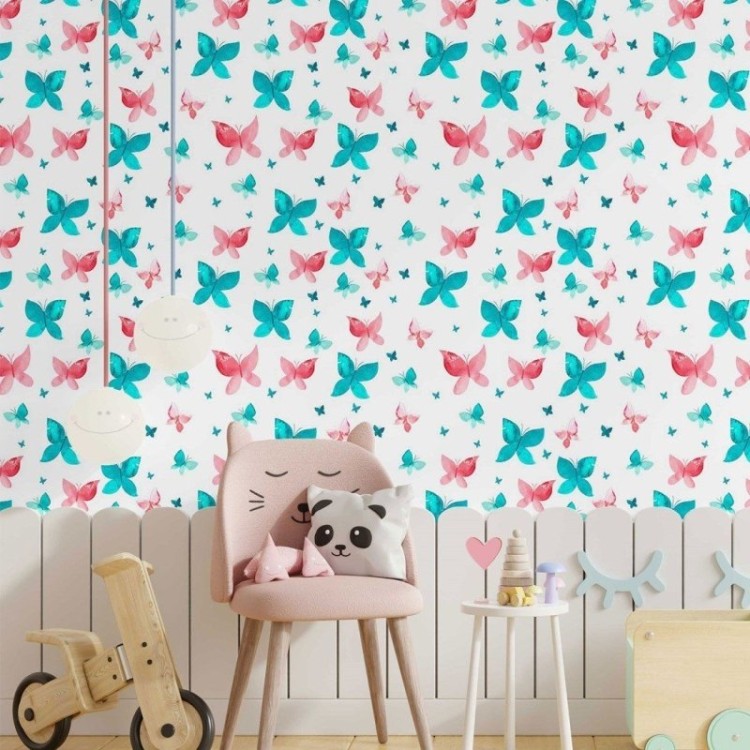 Papel de Parede Adesivo infantil borboleta N014201