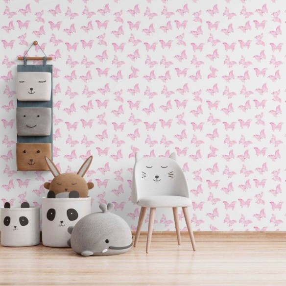 Papel de Parede Adesivo infantil borboletas N014114