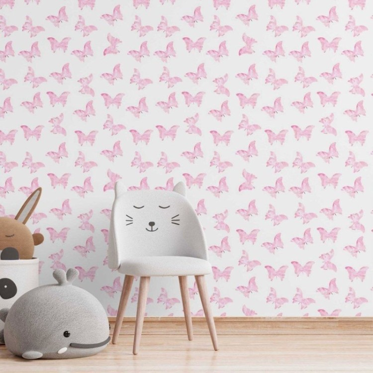 Papel de Parede Adesivo infantil borboletas...