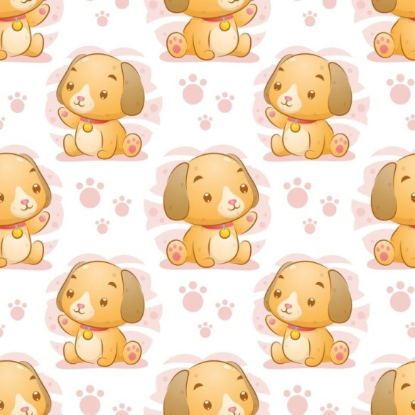 Papel de Parede Adesivo Infantil Cachorrinhos N017077