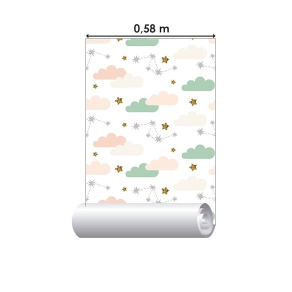 Papel de Parede Adesivo Infantil Céu  N010053