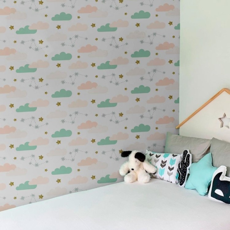 Papel de Parede Adesivo Infantil Céu  N010053