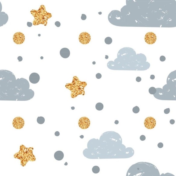 Papel de Parede Adesivo Infantil Céu Estrelado N013201