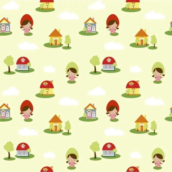 Papel de Parede Adesivo Infantil Chapeuzinho 80080270