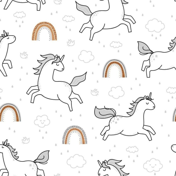 Papel de Parede Adesivo Infantil Chuva E Arco...