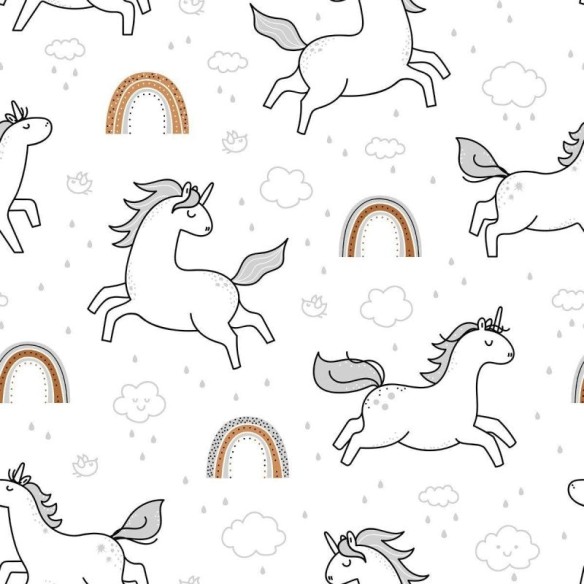 Papel de Parede Adesivo Infantil Chuva E Arco Iris N016033