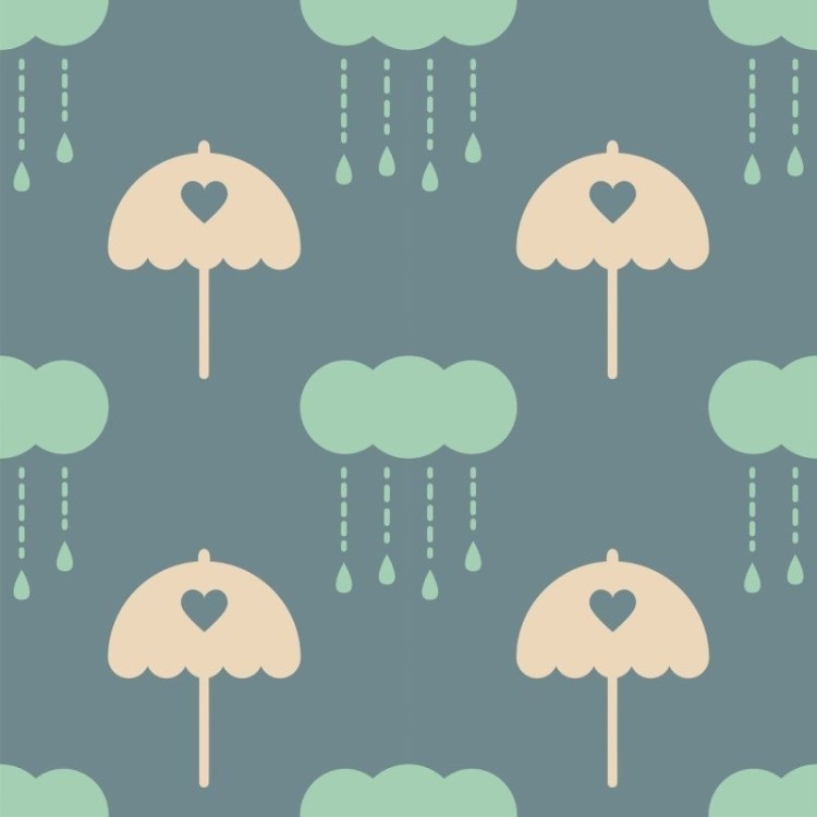 Papel de Parede Adesivo Infantil Chuva N013170