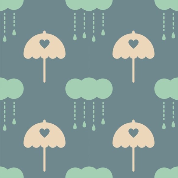 Papel de Parede Adesivo Infantil Chuva N013170