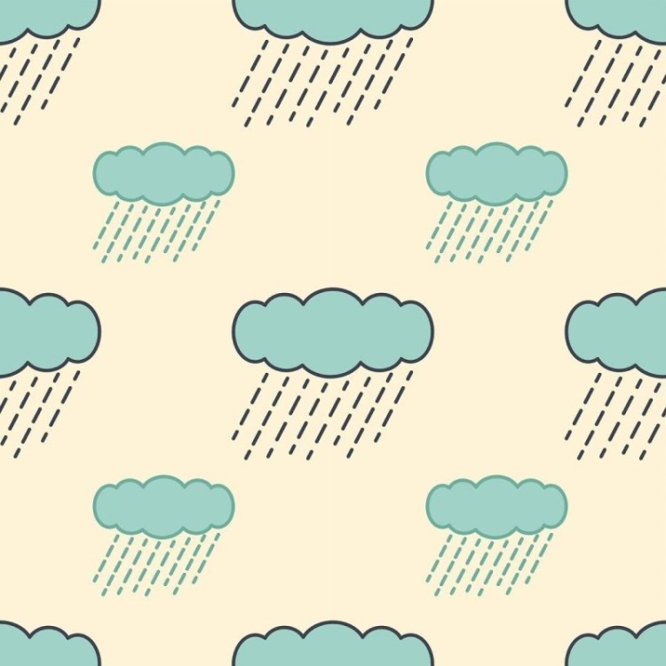 Papel de Parede Adesivo Infantil Chuva N013171