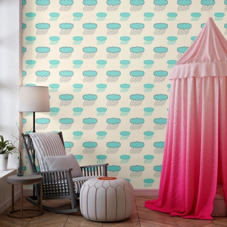 Papel de Parede Adesivo Infantil Chuva N013171