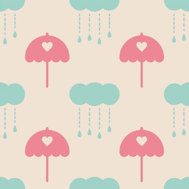 Papel de Parede Adesivo Infantil Chuva N013174