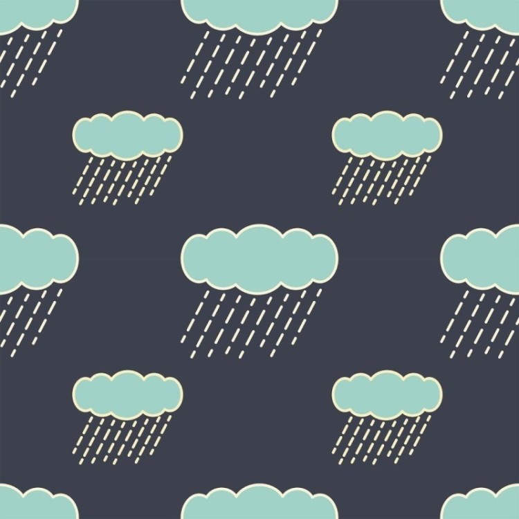 Papel de Parede Adesivo Infantil Chuva N013176