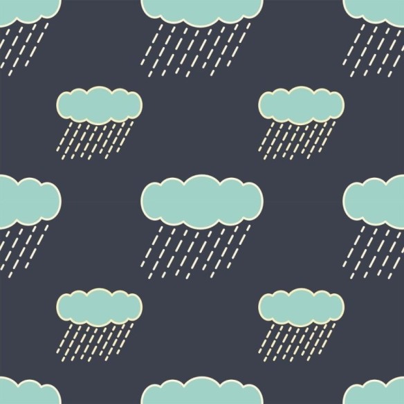 Papel de Parede Adesivo Infantil Chuva N013176