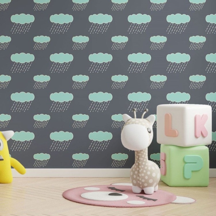 Papel de Parede Adesivo Infantil Chuva N013176