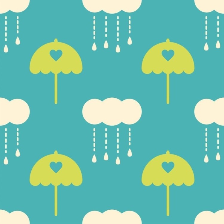 Papel de Parede Adesivo Infantil Chuva N013177