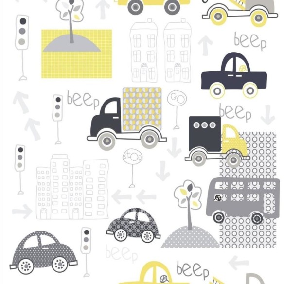 Papel de Parede Adesivo Infantil Cidade N011093