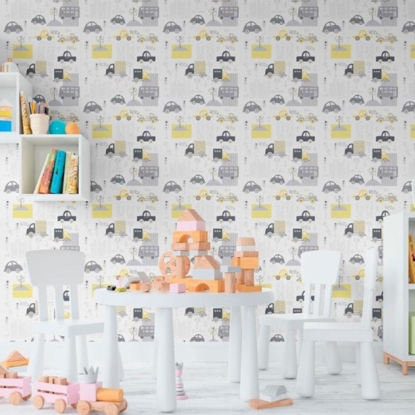 Papel de Parede Adesivo Infantil Cidade N011093