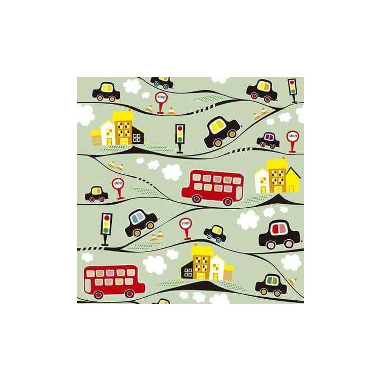 Papel de Parede Adesivo Infantil Cidade Verde...