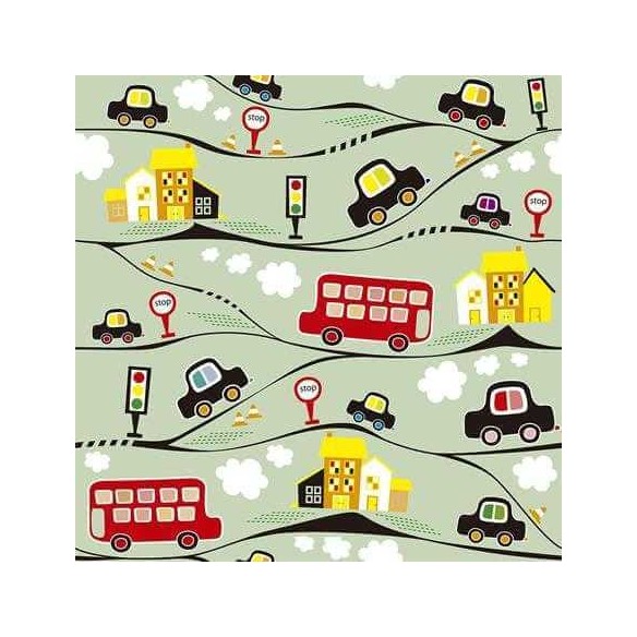 Papel de Parede Adesivo Infantil Cidade Verde 221798386