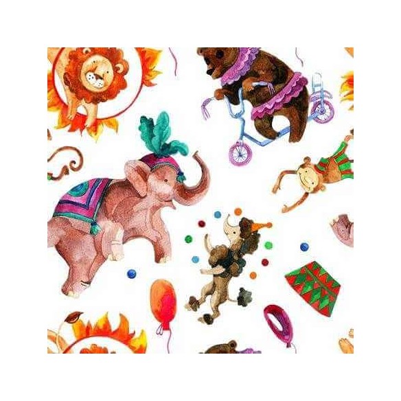 Papel de Parede Adesivo Infantil Circo Aquarela 311478197