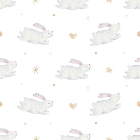 Papel de Parede Adesivo Infantil Coelhinhos N019080