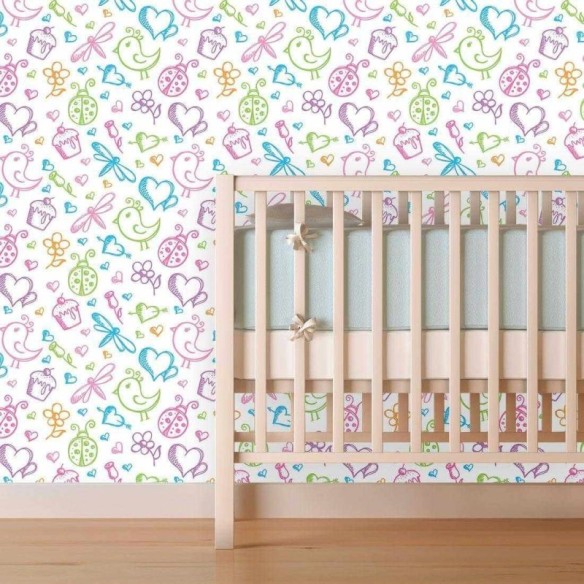 Papel de Parede Adesivo Infantil Colorido 134173695
