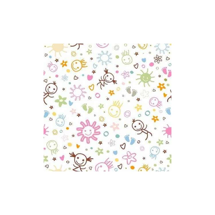 Papel de Parede Adesivo Infantil Colorido...