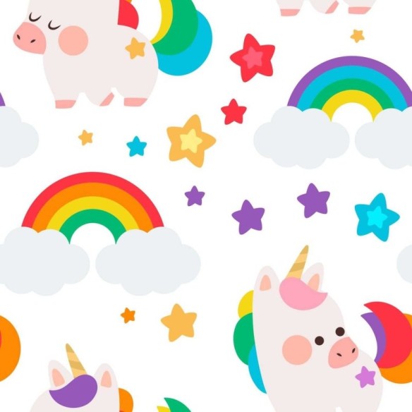 Papel de Parede Adesivo Infantil colorido arco iris N03030