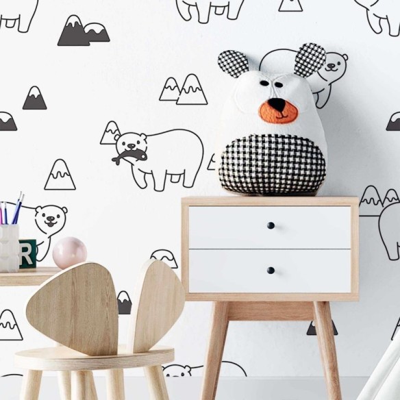 Papel de Parede Adesivo Infantil Colorir N02028