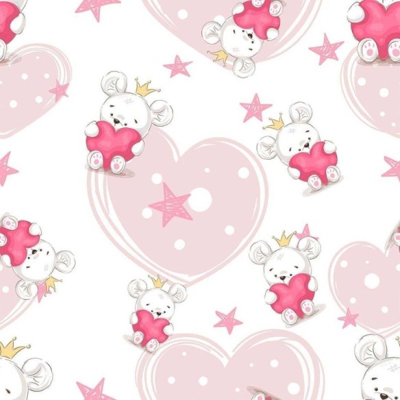Papel de Parede Adesivo Infantil Coração N02286