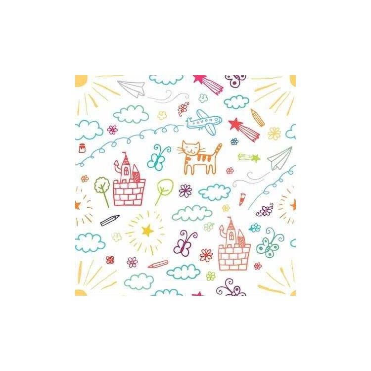 Papel de Parede Adesivo Infantil Desenhos...