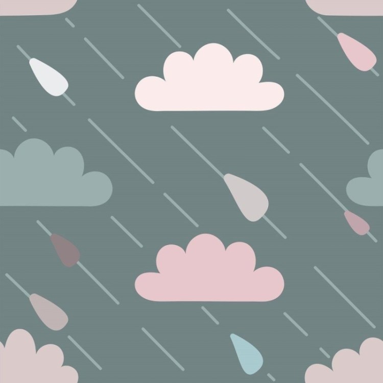 Papel de Parede Adesivo infantil dia de chuva...