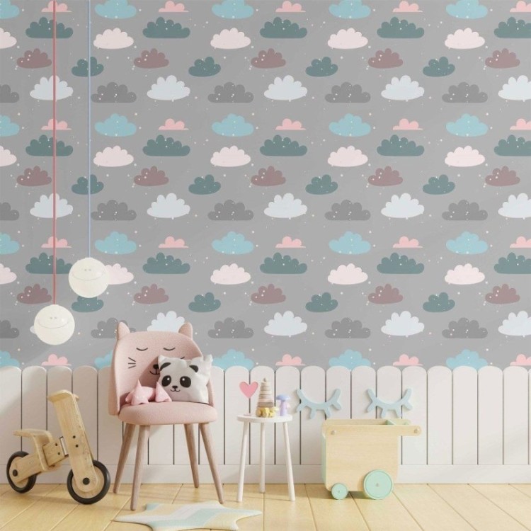 Papel de Parede Adesivo infantil dia de chuva...