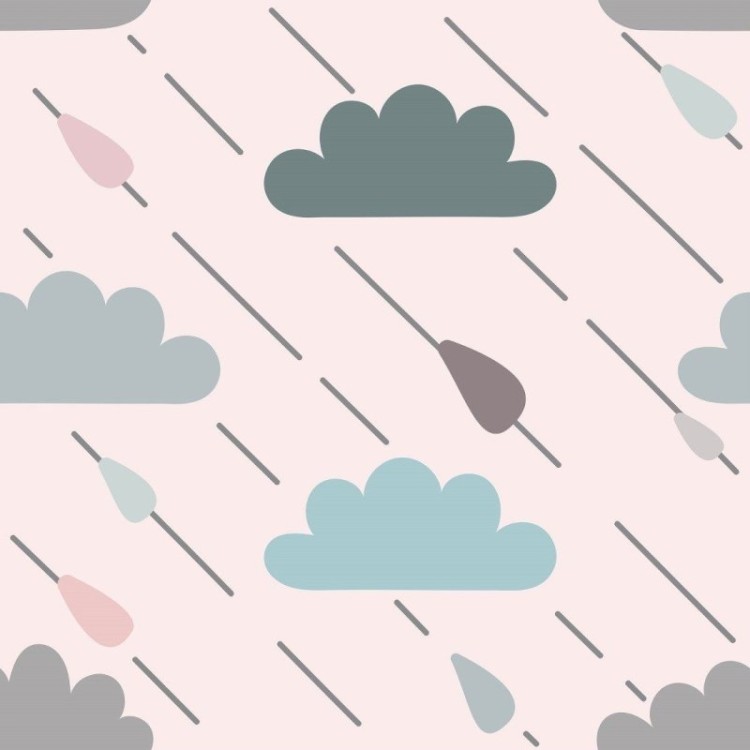 Papel de Parede Adesivo infantil dia de chuva...
