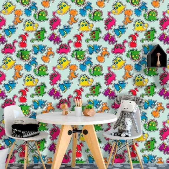 Papel de Parede Adesivo Infantil Dinossauro 72330043