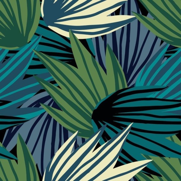 Papel de Parede Adesivo Abstrato Folhas N013242