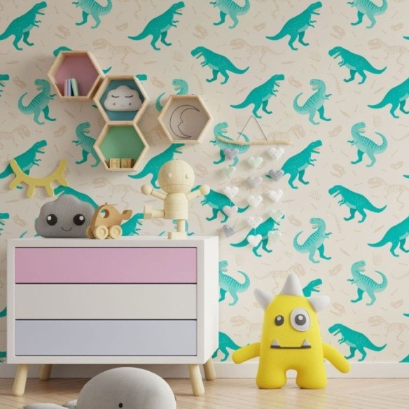 Papel de Parede Adesivo Infantil Dinossauros N013083