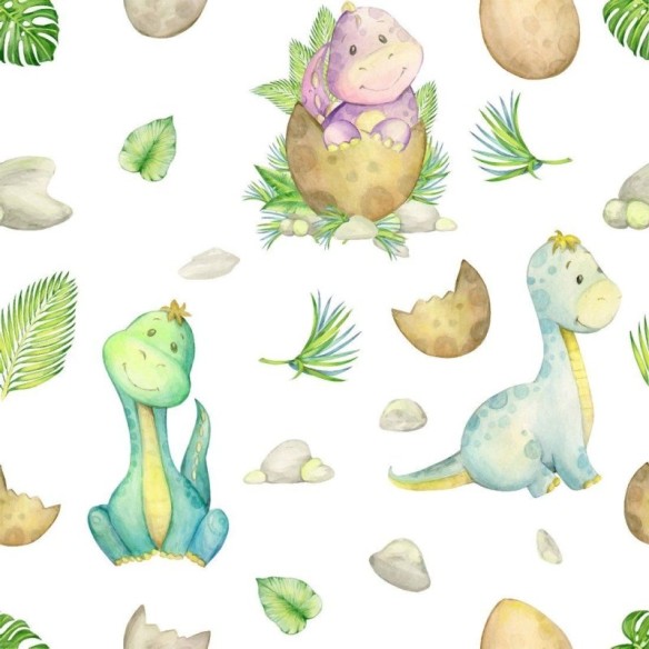 Papel de Parede Adesivo Infantil Dinossauros N014039