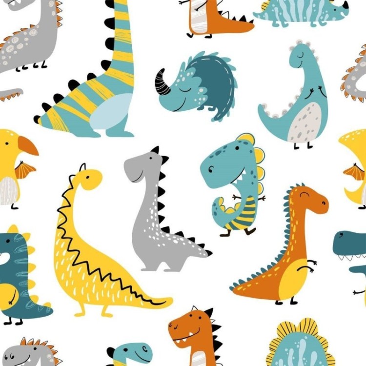Papel de Parede Adesivo infantil Dinossauros...