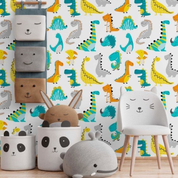 Papel de Parede Adesivo infantil Dinossauros N014046