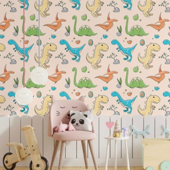 Papel de Parede Adesivo infantil Dinossauros N014082