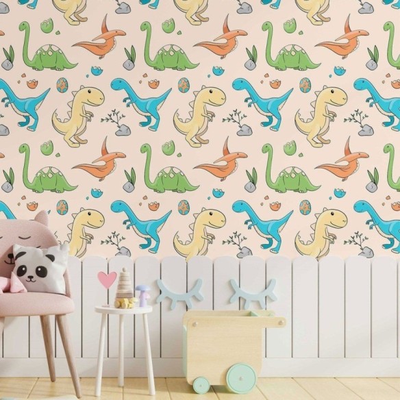 Papel de Parede Adesivo infantil Dinossauros N014082