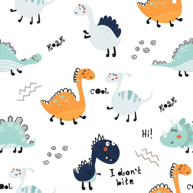 Papel de Parede Adesivo infantil Dinossauros...