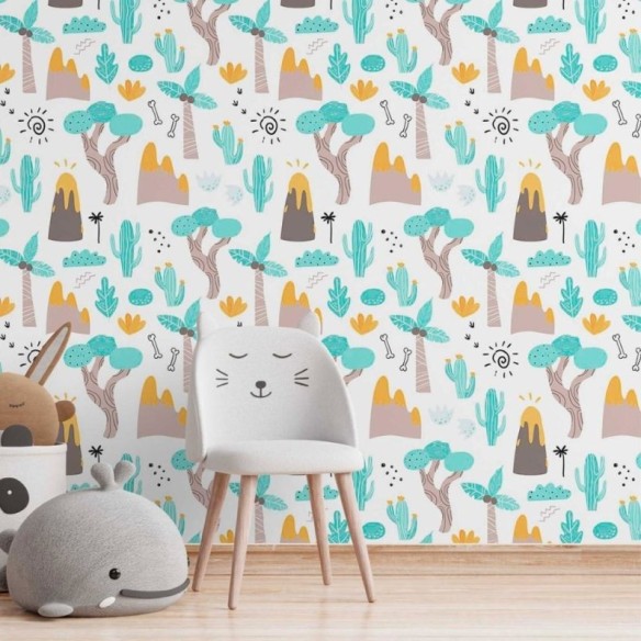 Papel de Parede Adesivo infantil Dinossauros N014157
