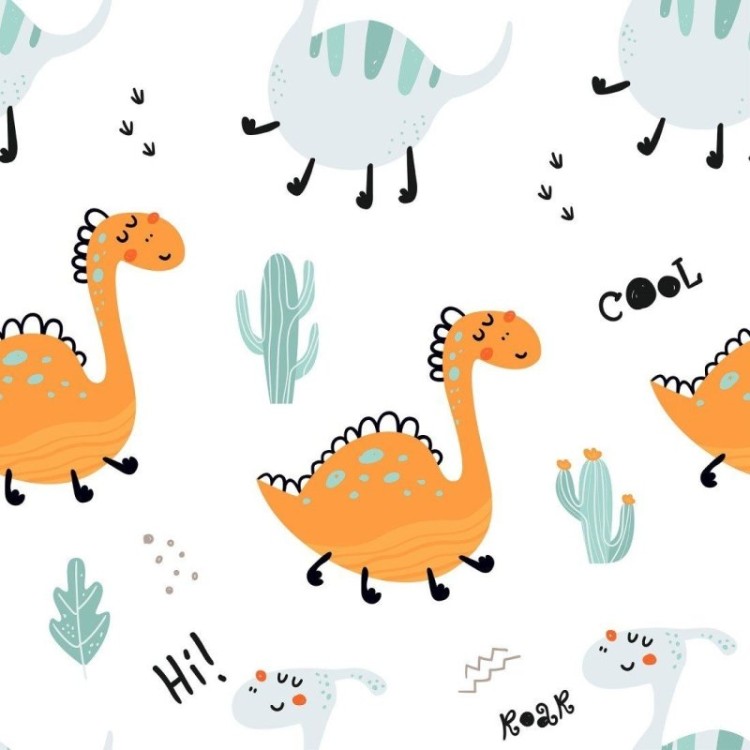Papel de Parede Adesivo infantil Dinossauros...