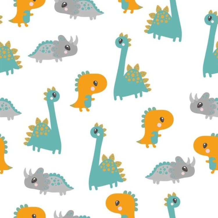 Papel de Parede Adesivo Infantil Dinossauros...