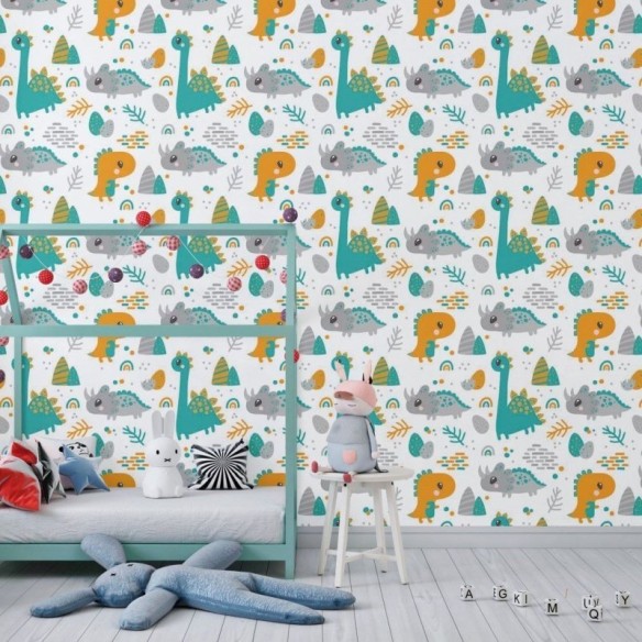Papel de Parede Adesivo Infantil Dinossauros N018073